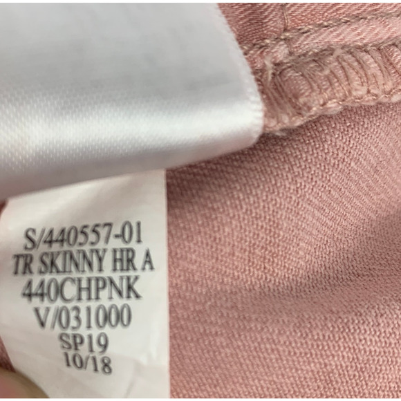 Gap 1969 True Skinny Jeans Size 24 Ankle Promenade Pink Denim Stretch High Rise - Picture 6 of 6